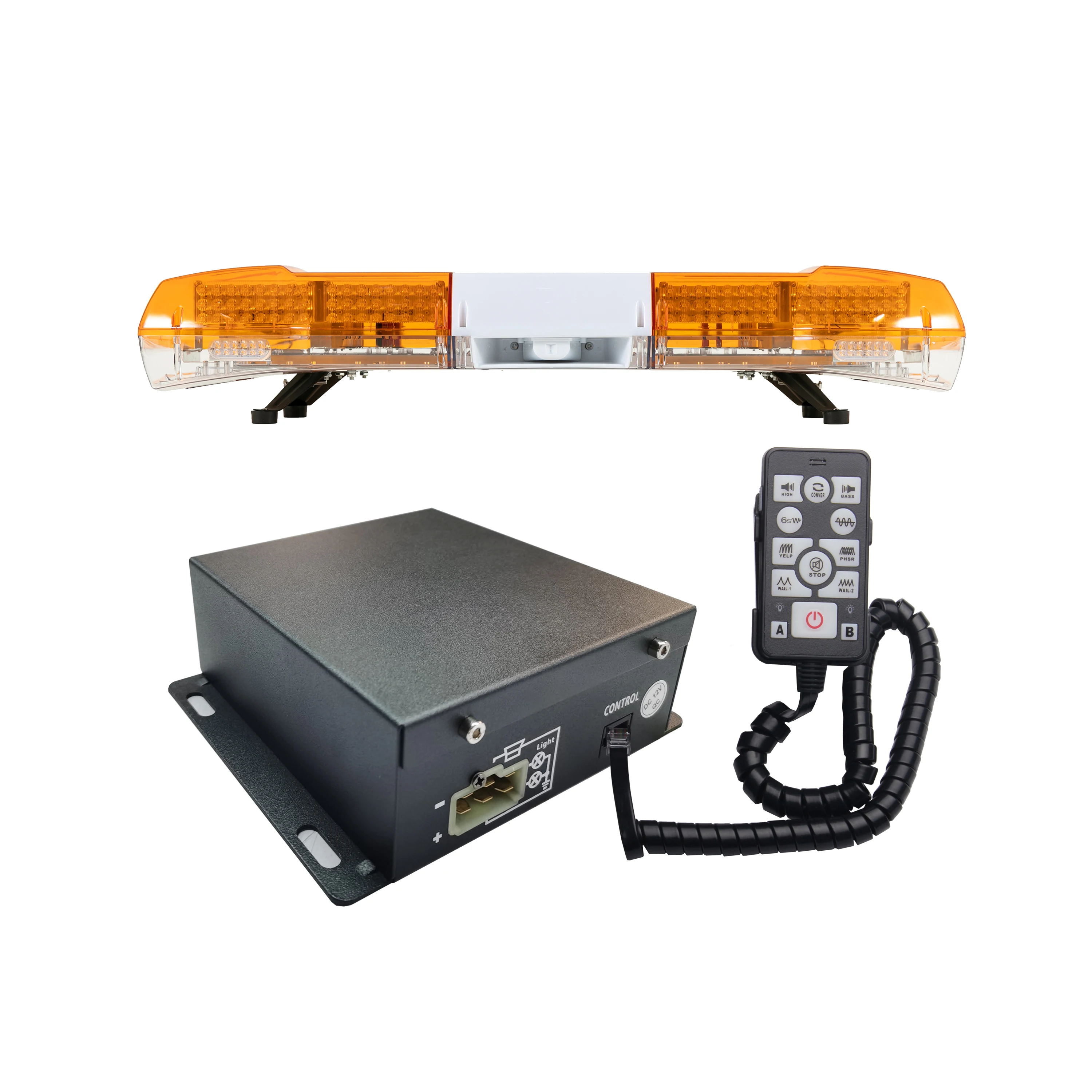 Oem Odm Support Fire Fighting Cop Car System Security 12V Warning Light Bar With Horn