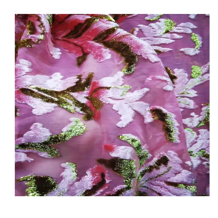 Лидер продаж простая повседневная шелковая жаккардовая люрексная бархатная супермягкая ткань с ручной росписью