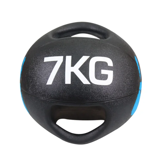 Wholesale dual grip fitness black 3kg 7kg weighted slam medicine ball set with handle