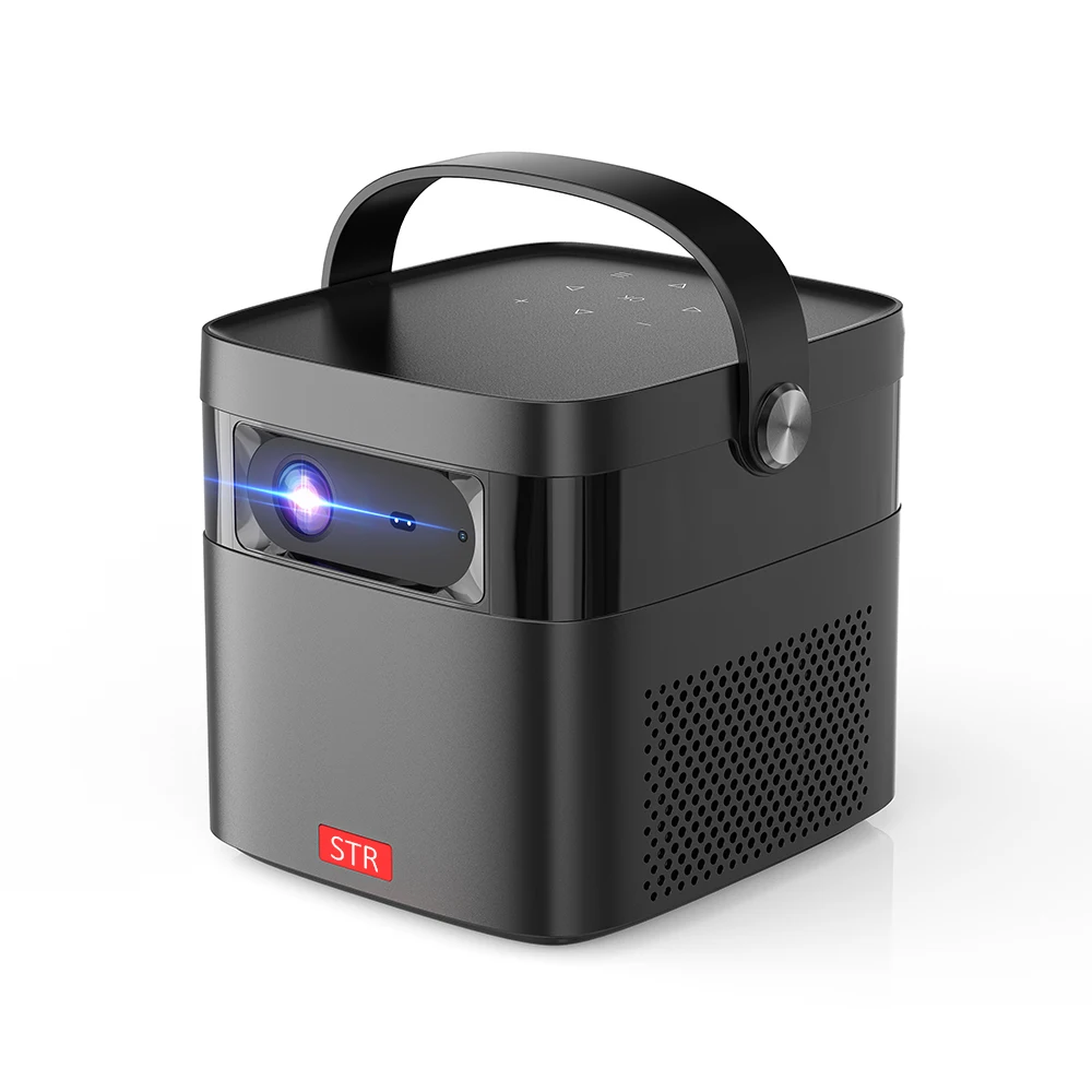 Portable  Google TV Projector 300 ANSI Lumens 2.4+5G Dual-band Wi-Fi 6 BT 5.0 DLP 3D Hologram Projector 4K