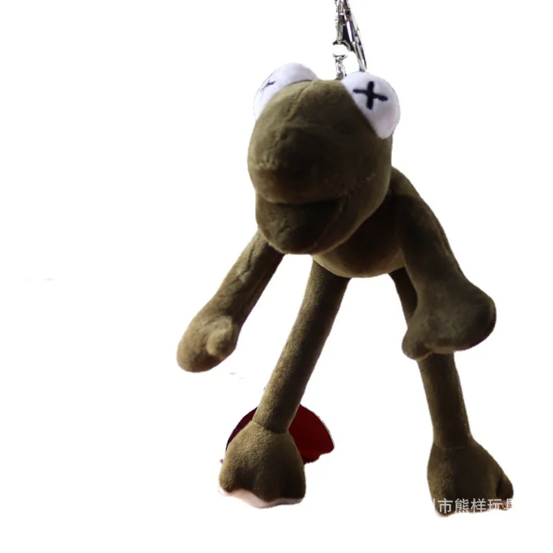 Kawaii Green Plush Frog Doll Buckle Rope Creative Cute Little Frog Key Chain Green Frog Keychain Toy