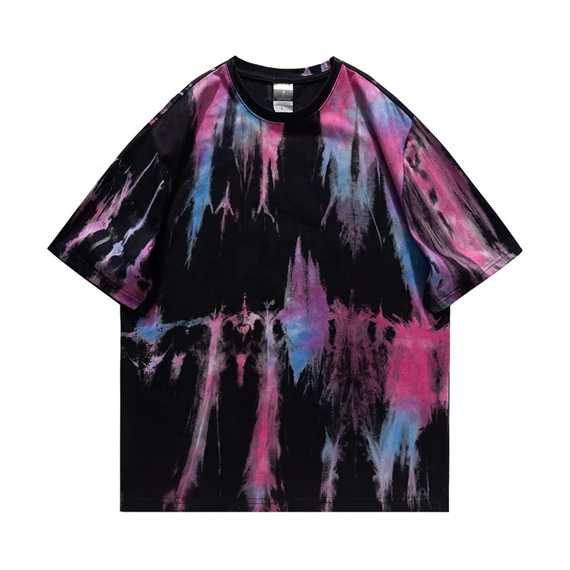 2024 New Style 260gsm Heavy Weight oversized Tie Dye Stone Washed T Shirt Oversized