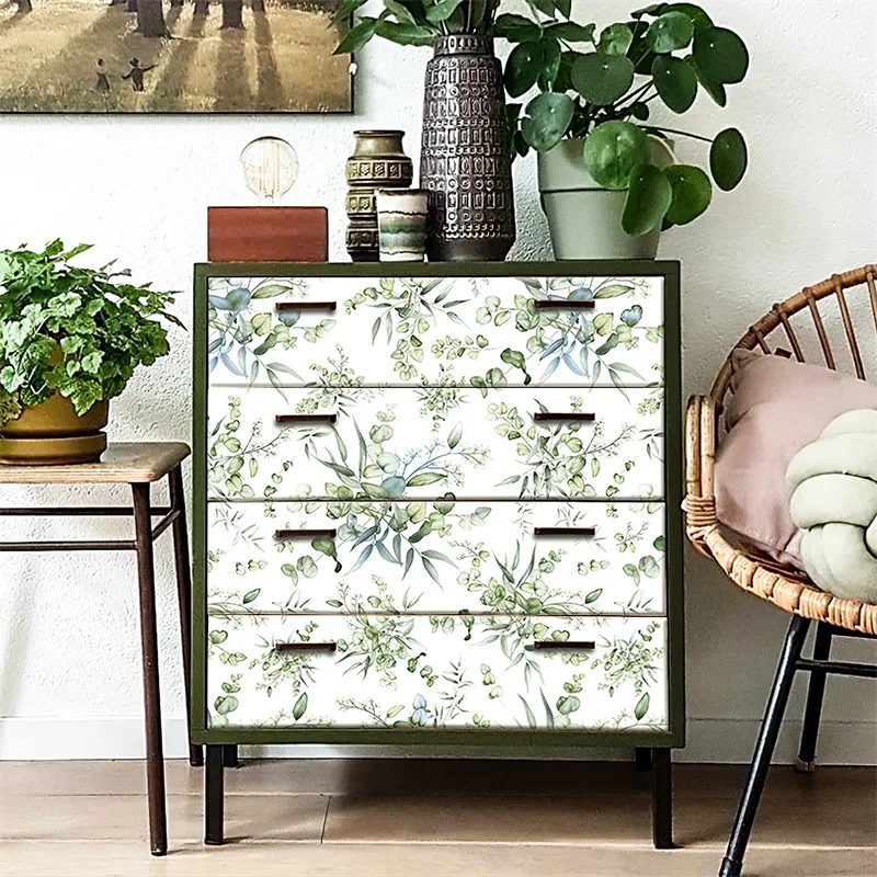 Custom Painting Abstract Leaf Mural Wallpaper Peel And Stick Modern Leaves Wallpaper