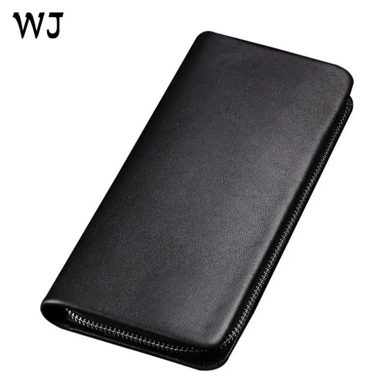 REACH Test Durable High End Quality Genuine Full Grain Leather Customized Free Logo Unisex Oem Rfid Wallet