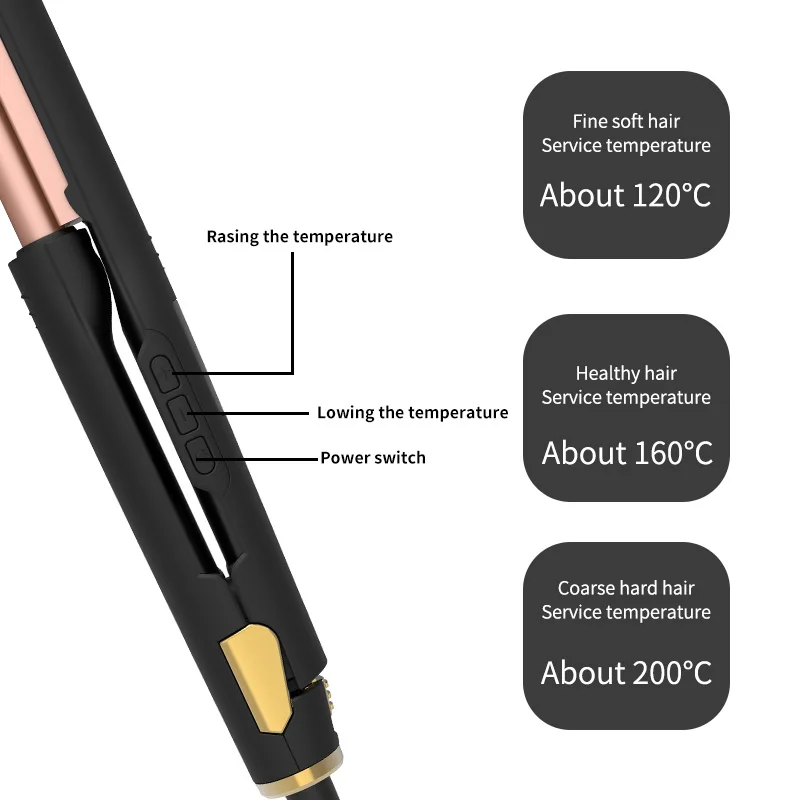 SMET Fashion Women Steam Anti-scalding Ceramic Flat lron Curling lron and Straightening Tools for Home