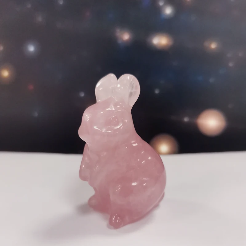 Wholesale Natural Crystal Rabbit Hand Carved Crystal Animal Multiple Color Agate Crystal Peter Rabbit for Decoration Gift