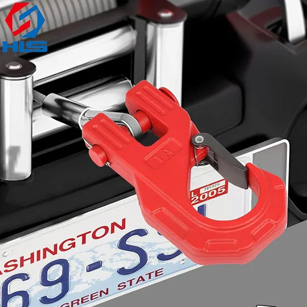 Off-road  Truck Auto Accessory 45# Carbon Steel Cross Pin 40Cr Alloy Steel 20T Winch Hook with Isolator