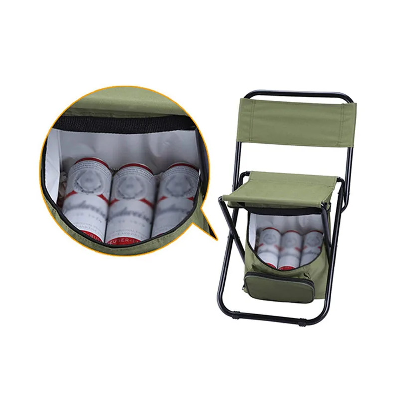 Cheap Foldable Beach And Garden Chair Portable Backpack Folding Camp Fishing Chair with Cooler Bag