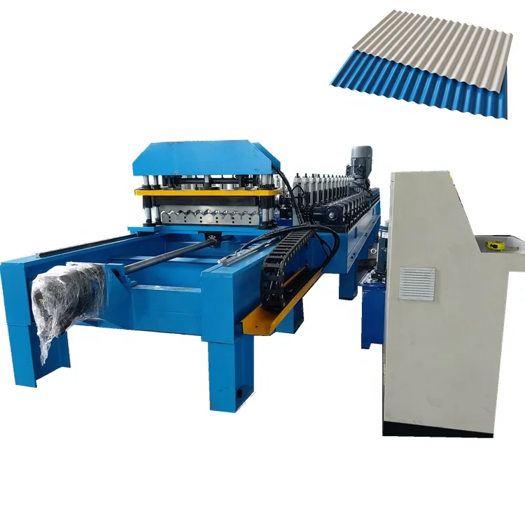 High speed water waved corrugated zinc sheet making production line bending machine