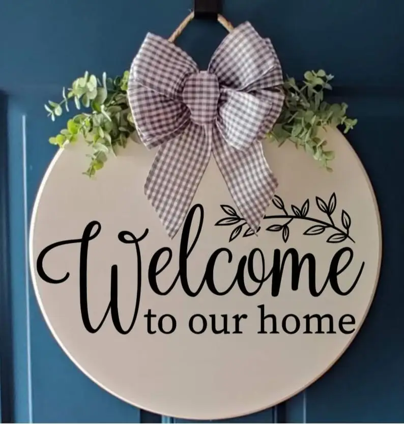 
Welcome Drawing Sign Stencils for Painting on Wood Wall Furniture 