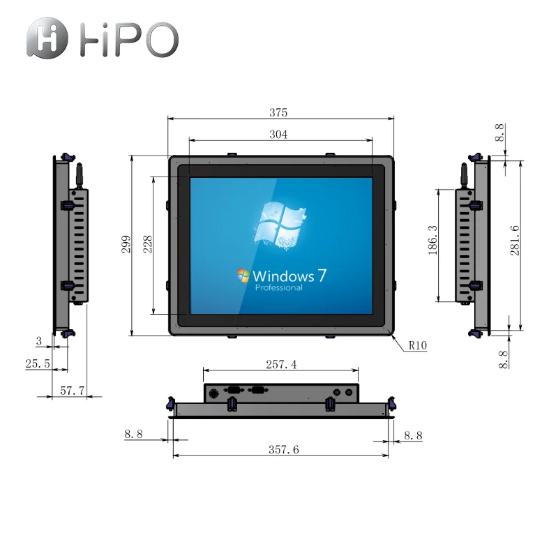New Product  Hipo PTR15W 15 inch resistive  Support wifi 3.5mm Stereo Jack   tablet pc  touch panel waterproof hard to use conve