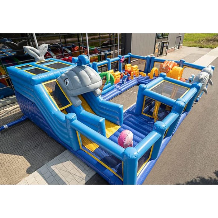 Giant Inflatable Theme Park Outdoor Bouncy Castle Inflatable Fun City Playground  Inflatable Amusement Park For Sale