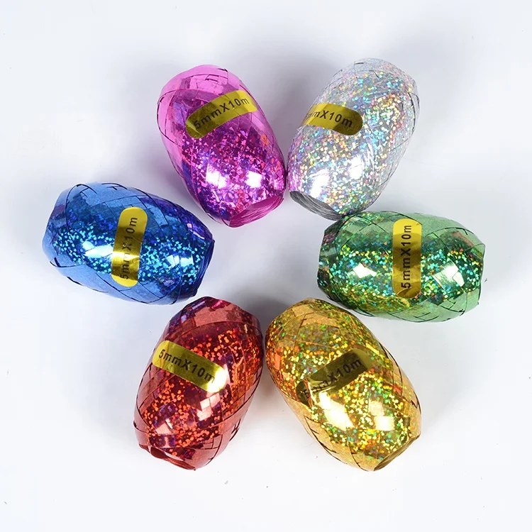 
Good quality plastic christmas curly ribbon egg, gift packaging home decoration ribbon eggs 