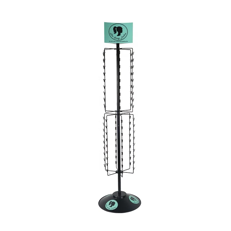 Fixture  Displays Rotating  Floor Standing Metal Clip Strip Snack Display Rack