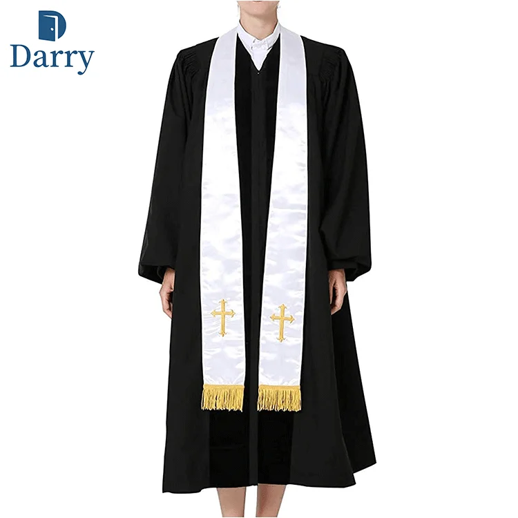 72 inch Stole Wholesale Oem Religion Custom Graduation Logo Print Or Embroidery Honor Sash Clergy Stoles (1600485783384)