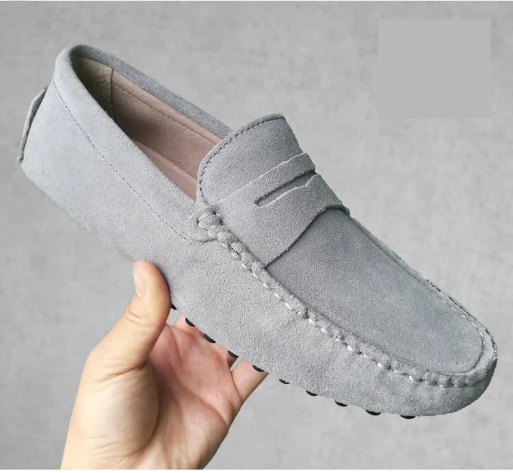 Оптовая продажа, Классические мягкие мужские мокасины для вождения, Пенни, лоферы, замша, кожа, топ-сайдеры, Мужская Классическая обувь