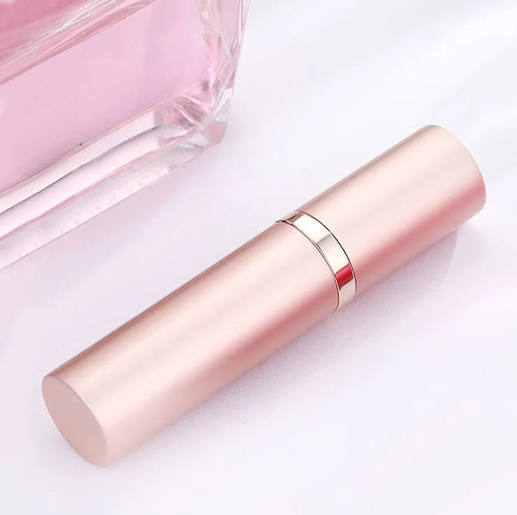 Supplier mini 5ml 7ml 10 ml easy carry empty bottom fill refillable aluminum perfume bottle with twist atomizer spray