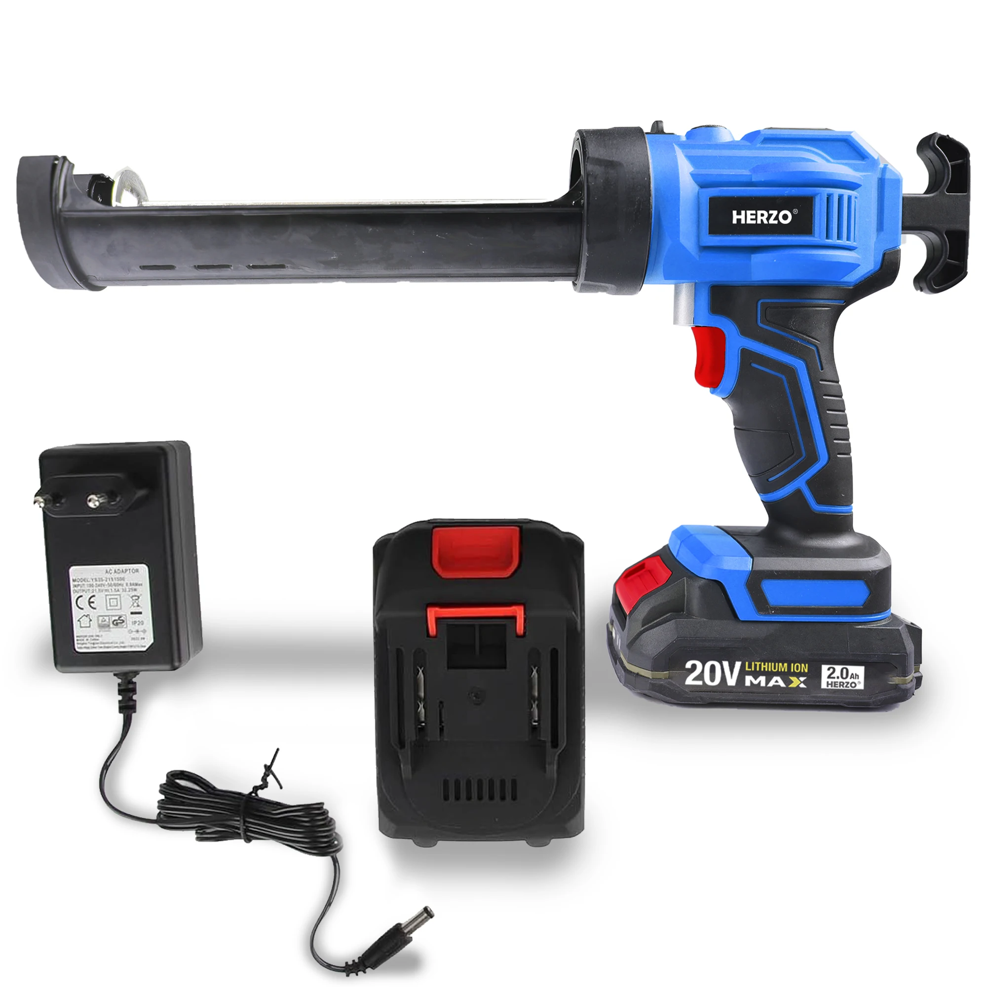 Герзо беспроводной пистолет-герметик Электрический 18 В со светодиодным светом портативный с батарейным питанием
