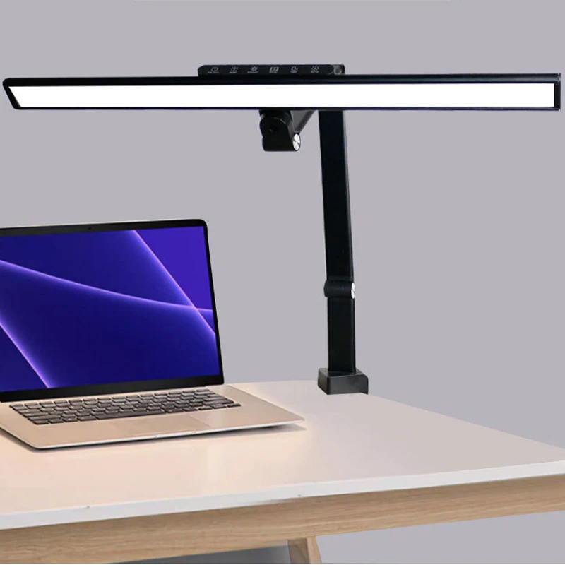 Arm Folding Rechargeable Reading Light Led Clamp Dimmable Clip-on Working Table For Computer Desk Lamp With Metal Clamps