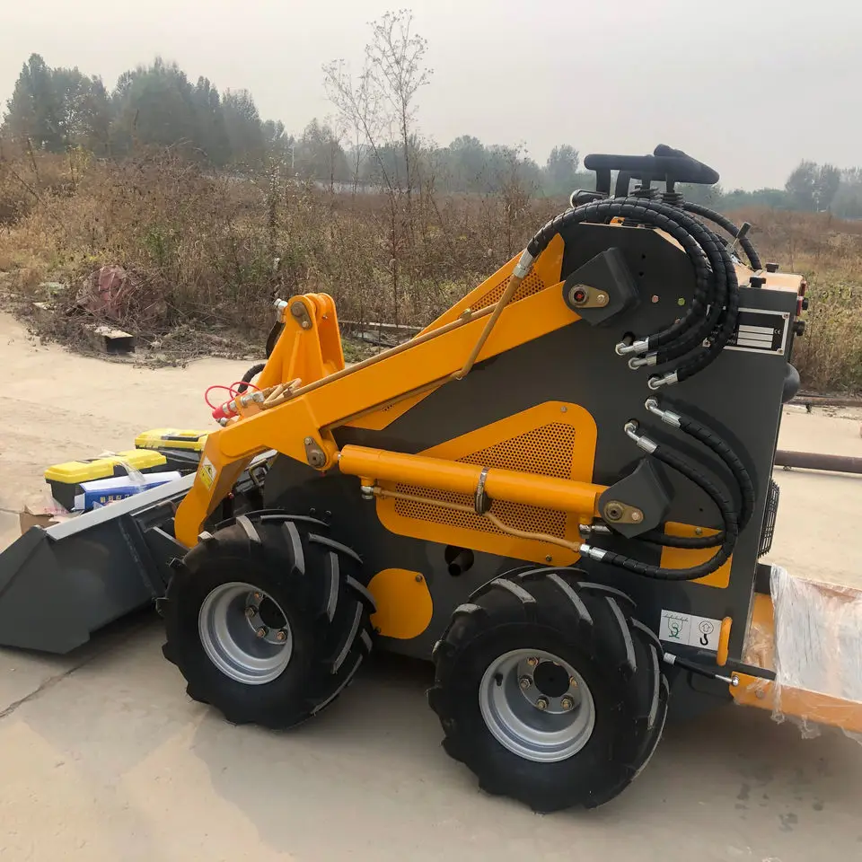 Mini wheel loader 600kg 1000kg Small Wheel Skid Steer Loader Payloader for sale with CE