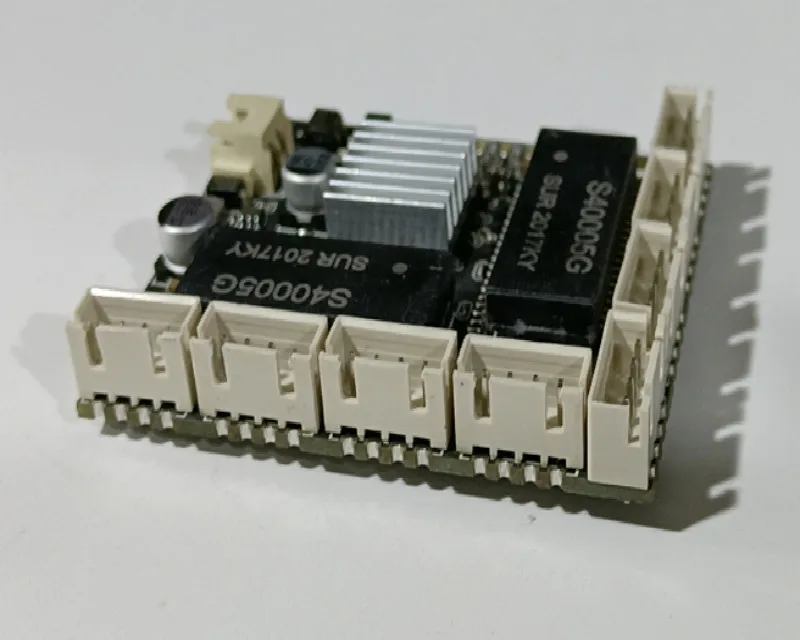 Мини плата Встроенный ethernet 8 портов 10/100 Мбит/с сетевой коммутационный модуль 4-контактный разъем соединитель данных коммутатор ethernet печатная плата