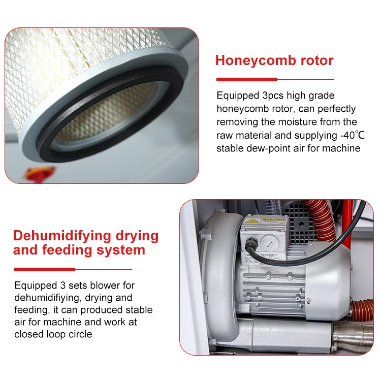 China manufacture PPS 3 in 1 crystallizer Dehumidifier dryer for extrusion moulding