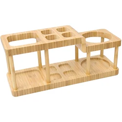 Bamboo Toothbrush Toothpaste Holder Bamboo Bathroom Accessory Rack