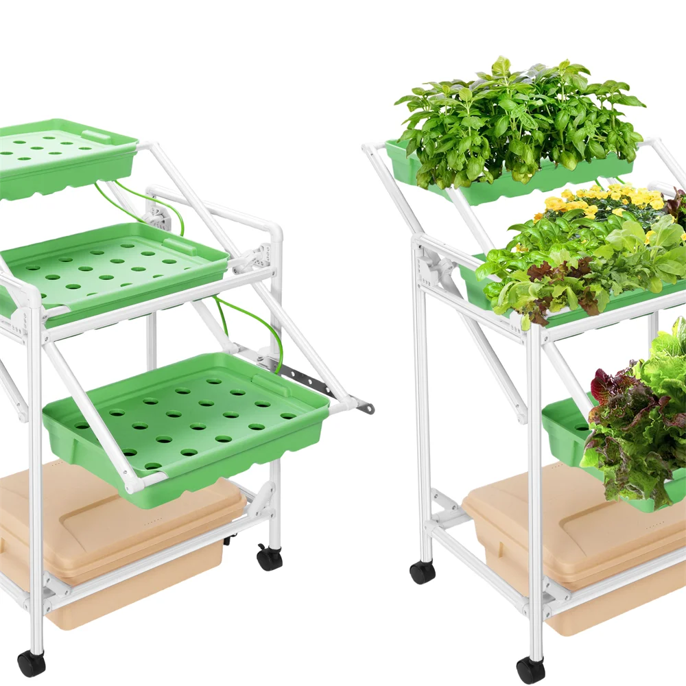Competitive price Raised Garden Planter rack Plastic Green Hydroponic Planting rack
