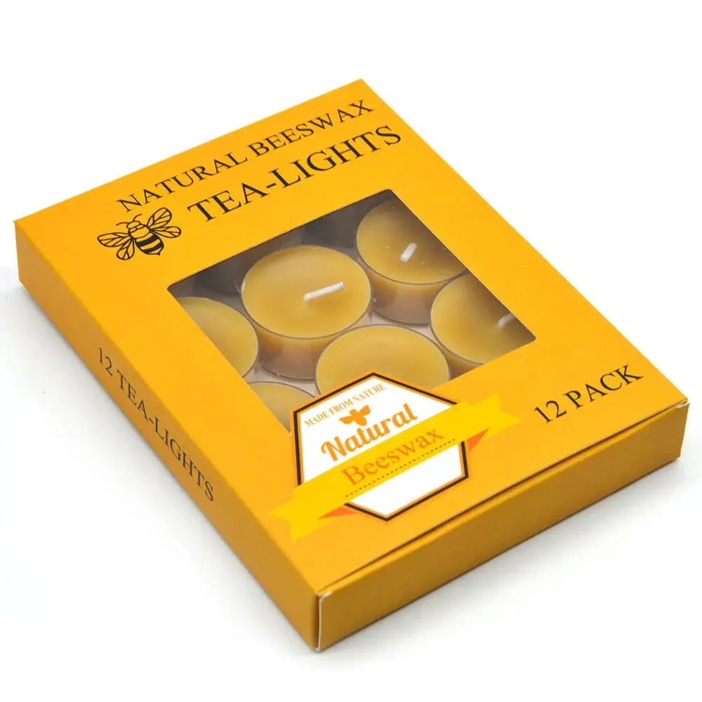100 Percent Pure Organic Beeswax Tealight Votive Candles