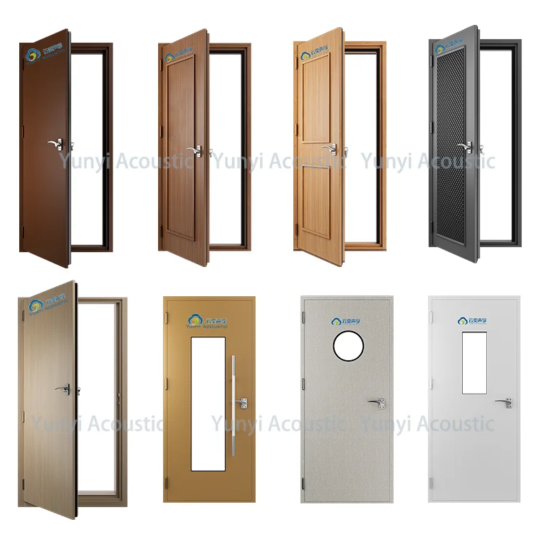 China Manufacturer Wholesale Soundproof Thermal Insulated Commercial Soundproofing Metal Acoustic Doors for Recording Studio