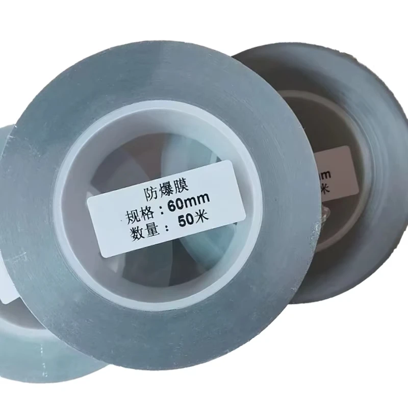 High-Quality And Low-Cost Special-Treated Blasting Film, Gray Explosion-Proof Corrugated Box Blasting Line Film