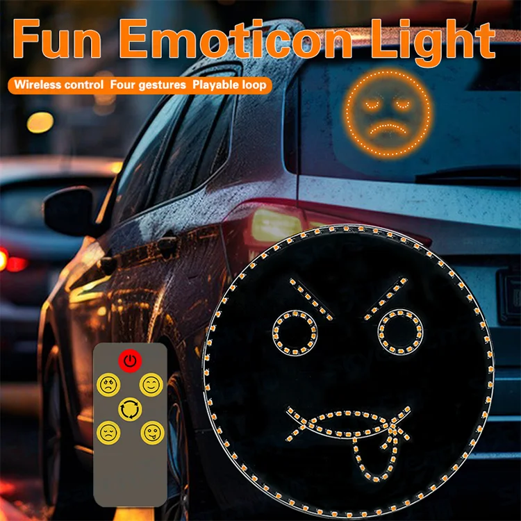 Others Car Light Accessories Car Window Emoticon Lamp Atmosphere Decorative Indicator Led Lights Ambient Lighting Car