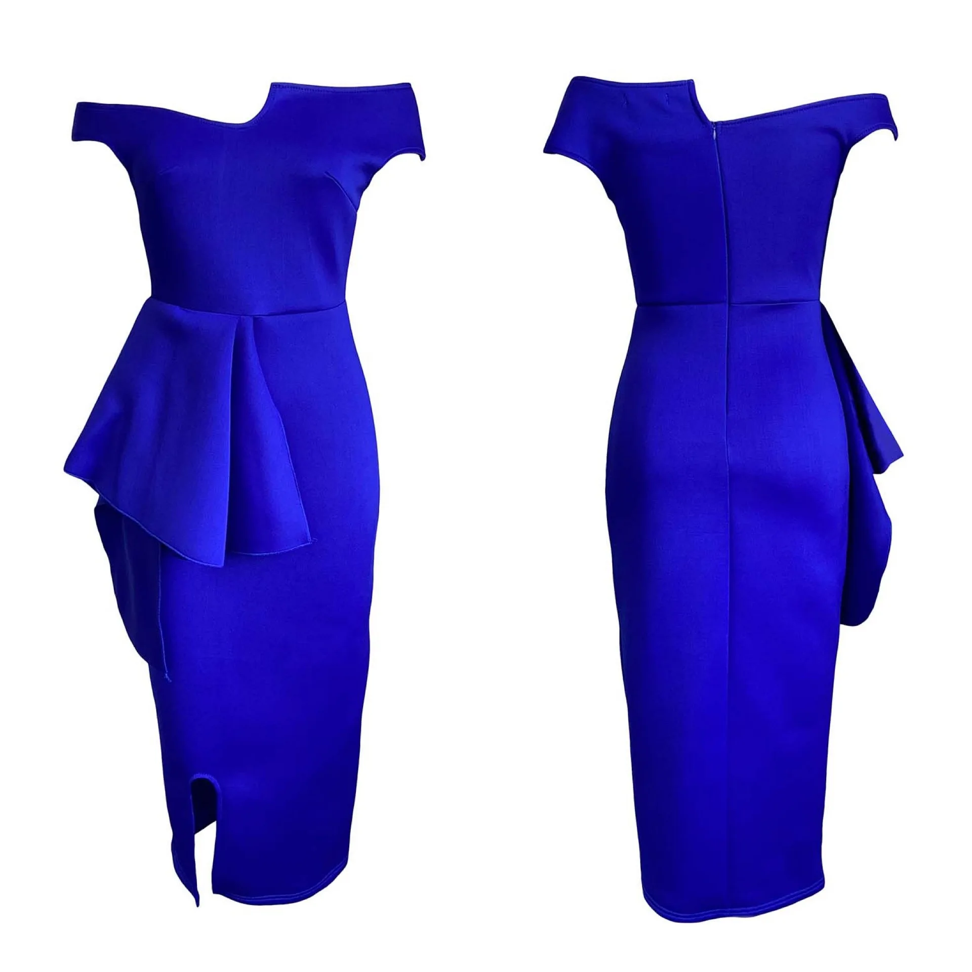 Newest solid color Strapless Large size African Irregular slit sexy slim evening dress