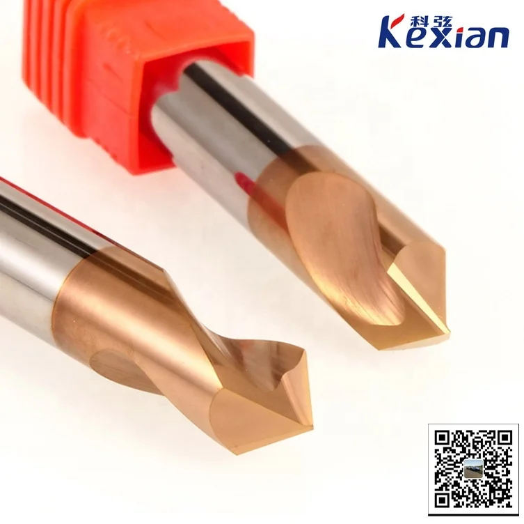 Hot Sale Factory price customized v tape slotting wood bits 0.5mm Cutter Diameter single flute Tungsten Carbide router bits