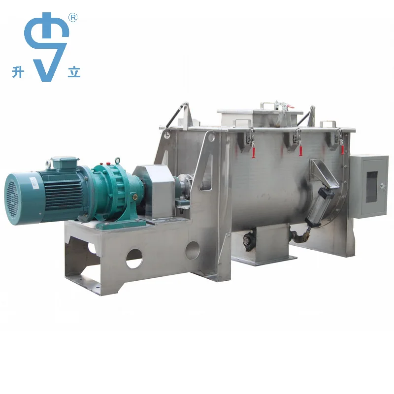 Горизонтальная ленточная смесительная машина для пищевых продуктов, смесь цементного песка, порошка, смешивание