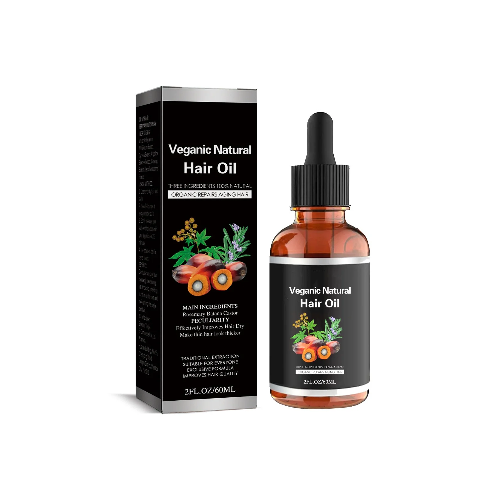 Hair Care Essential oil for preventing hair loss, strengthening hair, strengthening hair and thickening hair