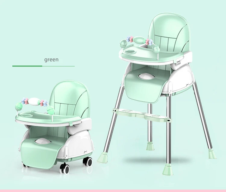 YILU Plastic Kids Chair Safety Kids Feeding Chair Foldable Kids High Chair