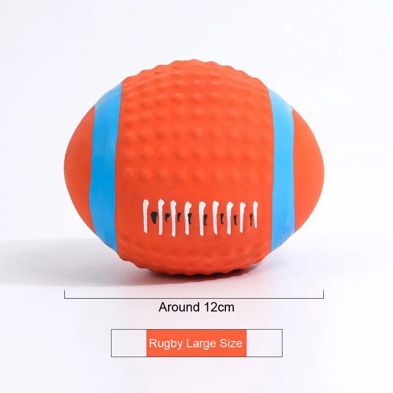 dog accessories new arrivals indestructible toy balls dog tough toys Latex Rugby Football durable sound ball dog chew toys