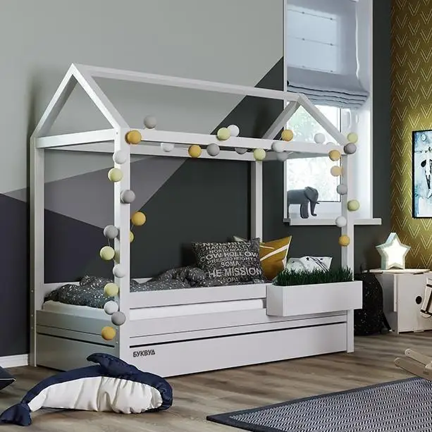 LM KIDS Newest kids house bed toddler frame montessori ferneture for sale custom kids bed
