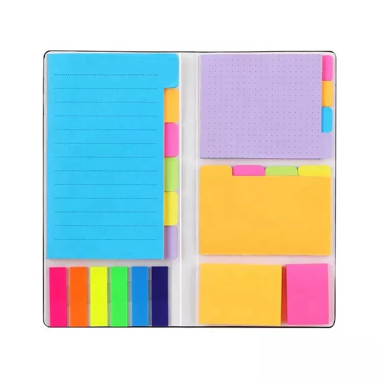 Advertising Color Paper Cube With Plastic Box Sticky Notes
