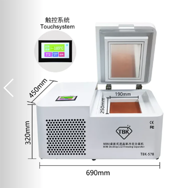 The New Tbk 578 Mini Desktop Lcd Freezing Separator Machine For Samsung S8/s9/s10 Edge Screen Screen Repair 800w 185 Degree