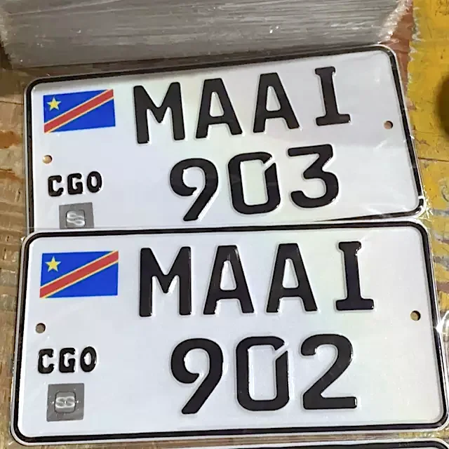 Manufacture Reflective Film Embossing Motorcycle Number Plate Number Metal Aluminum Car plate Sign License Plate