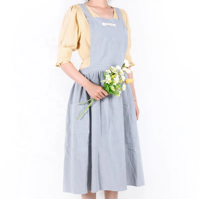 CHANGRONG Custom Japanese Style Cooking Baking Crafting Flower Gardening Linen Apron
