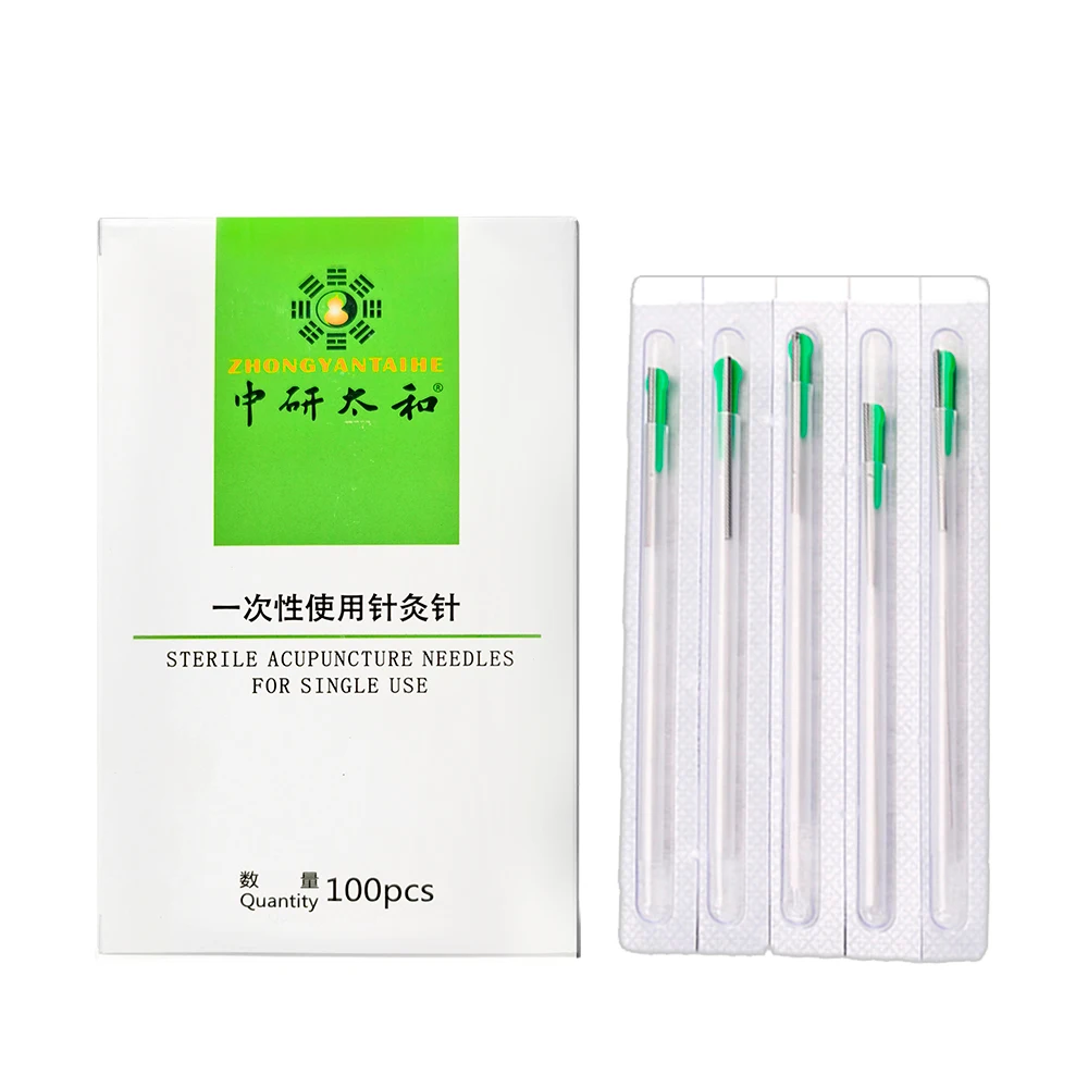 Zhongyan Taihe Disposable Sterile Stainless Spring Handle Copper Acupuncture
