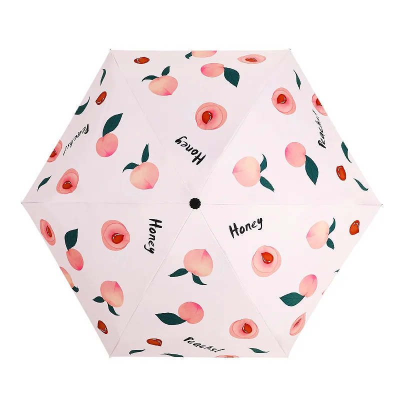 Fruit Small Pocket Umbrella For Travel Summer Gift Compact 5-Fold Umbrella Capsule Mini Sun Umbrella Anti UV