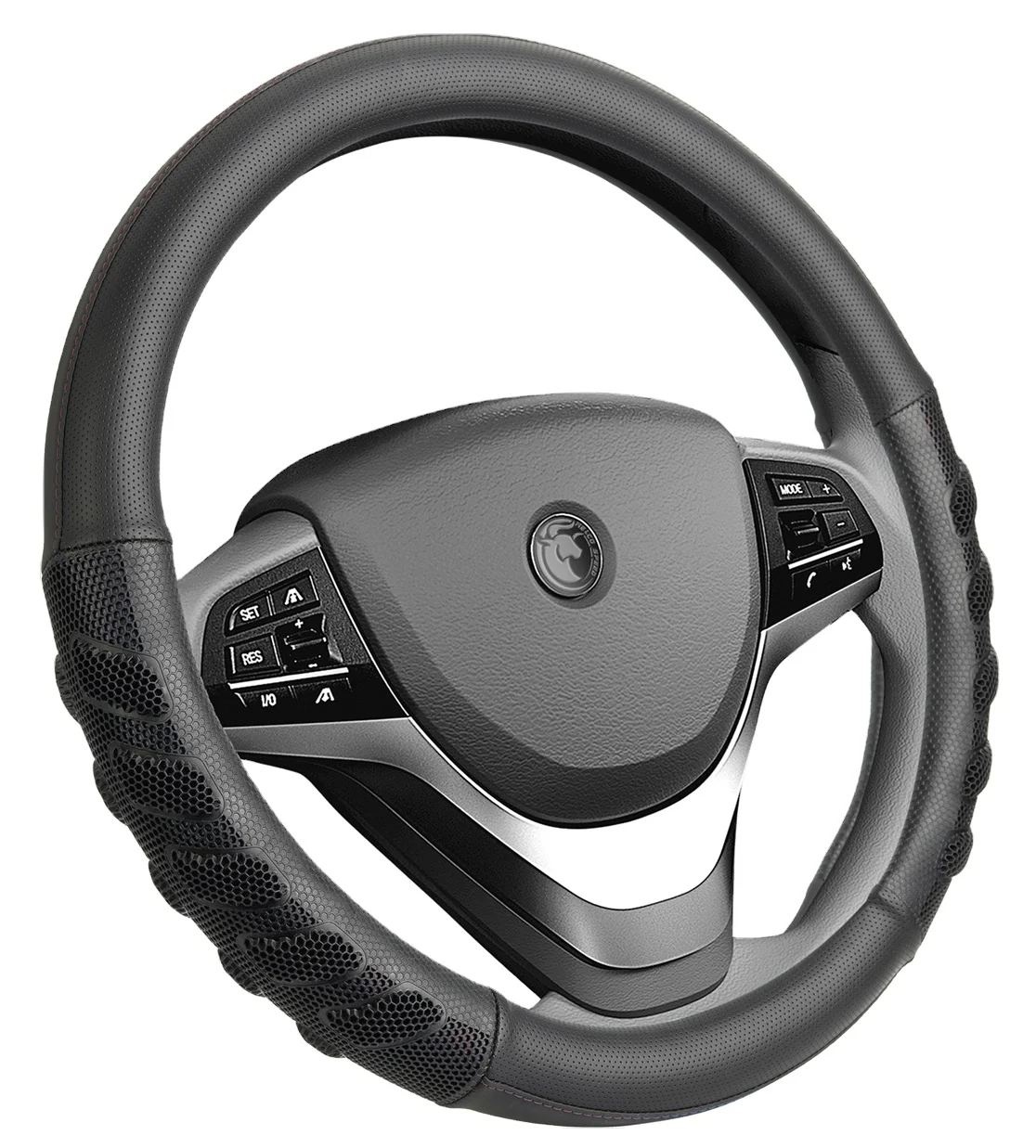 MELCO Microfiber кожаный чехол на руль Универсальный 15 дюймов (красный) дышащий автомобильный для мужчин