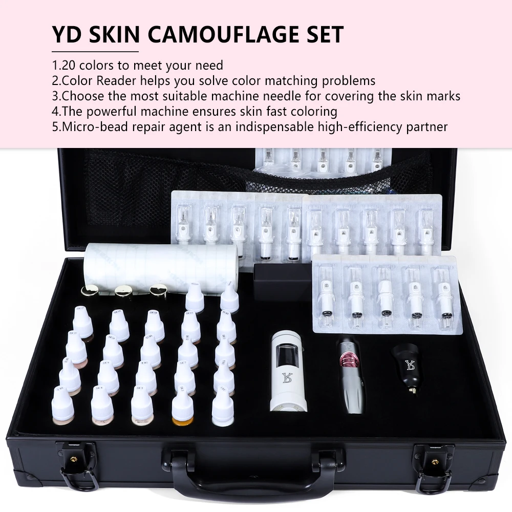 Private Label Permanent Makeup Removal Erasable Stretch Marks Therapy YD Skin Camouflage Color Set for Scar Cover Repair