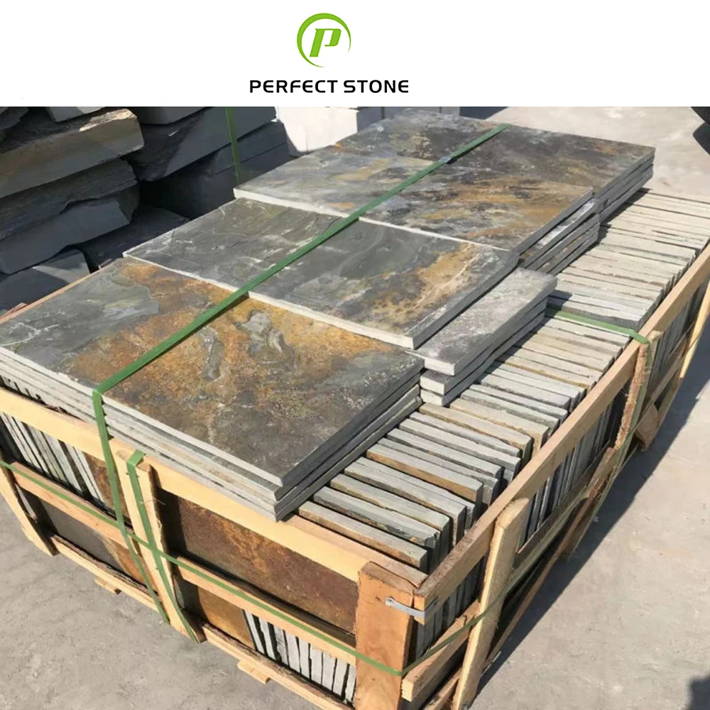 Cheap Outdoor Top quality sale rusty slate floor tiles for paving stone