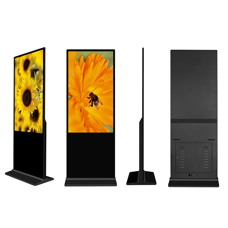 55 Inch Indoor LCD Display Touch Screen Kiosk 1920x1080 2k Android Display Floor Standing Digital Signage