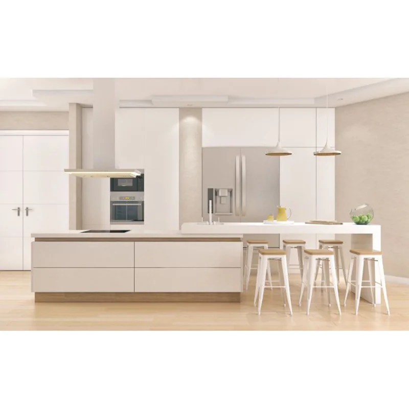 2022 Factory Price Complete Modern Designs Lacquer Kitchen Island Furniture Shaker Modular Kitchen Cabinet